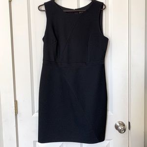 Adrianna Papell black ribbed dress 12